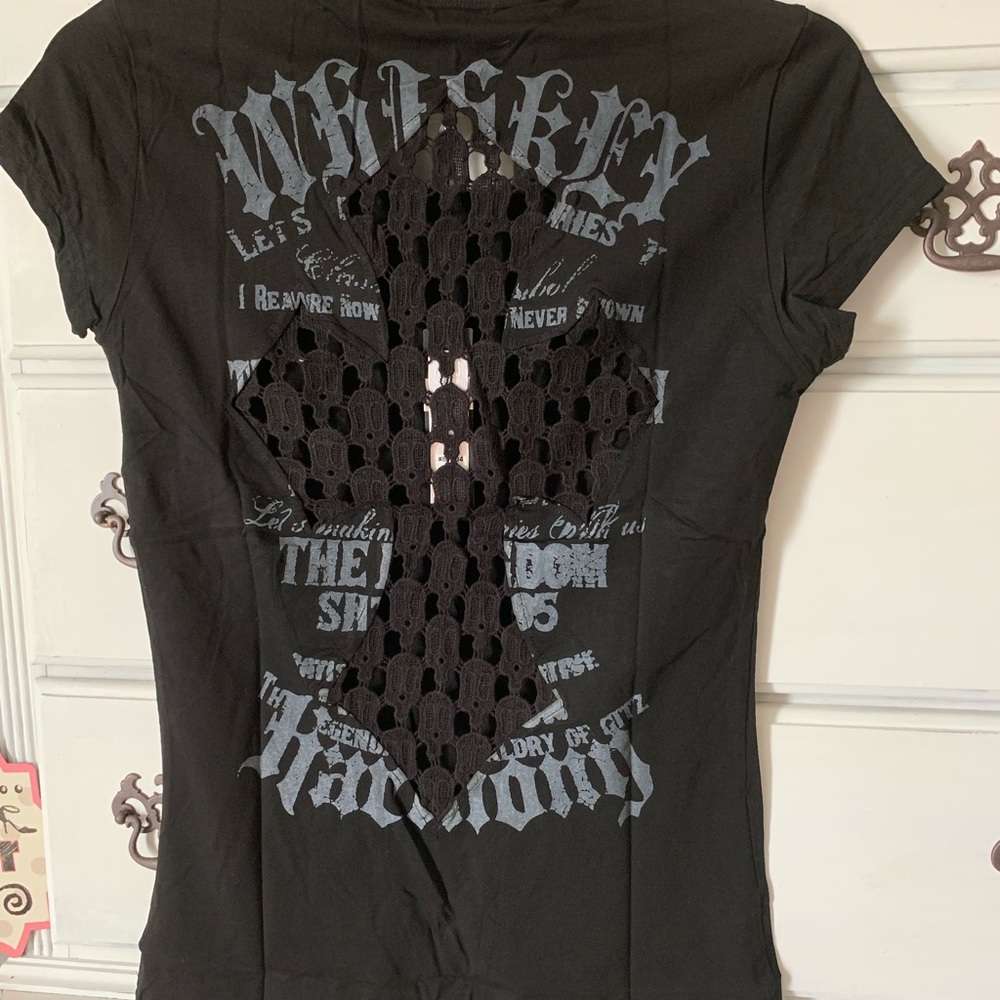 Black Rhinestone Whiskey Tee - Picture 4 of 8